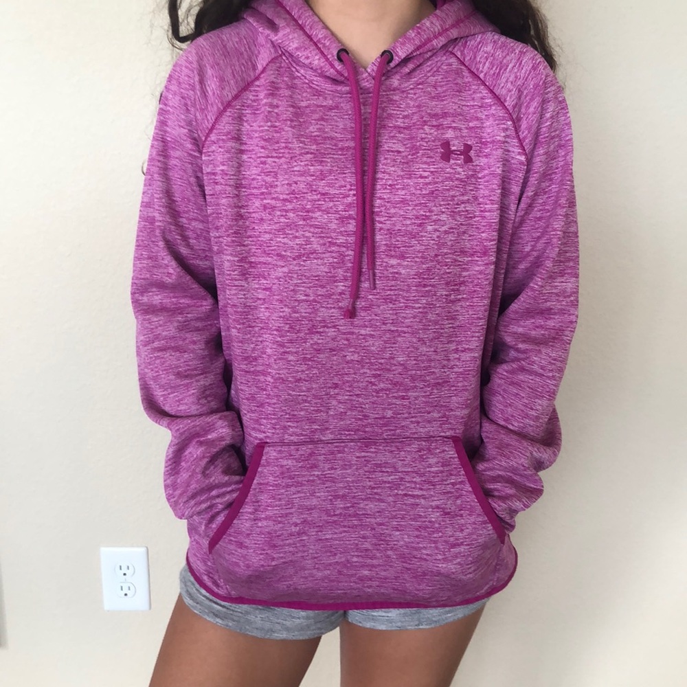 pink fleece lined under armour storm hoodie